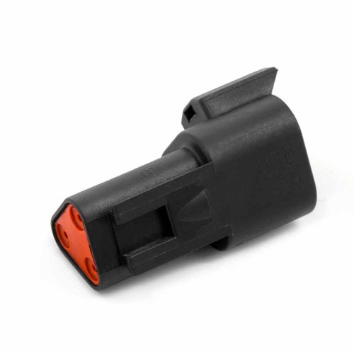 Black 3 Pin Waterproof Automotive Sealed Connector 3P Male Female Mating Connector PA66 Elecje (Excluded Contacts)