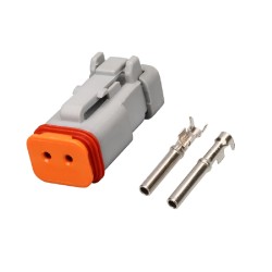 DT 2 Pin Female Jack with Contacts Auto Waterproof Connector Automotive Sealed DT06-2S Elecje