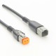 Elecbee Dt06-2S To Dt06-2P Lead Two Way Plug With Cable 0.1M Elecbee Dt06-2S To Dt06-2P Lead Two Way Plug With Cable 0.1M