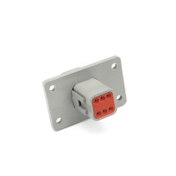 Elecje 6 Pin Waterproof Automotive Sealed Connector DT Male Female for Wire 4-hole Flange DT04-6P-L012