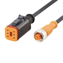 Elecje Connector DT06-6S 6 Pin Female To M12 5 Pin Female A Coding Cable