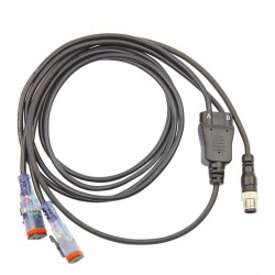 Elecje Connector M12 3 Pin Male To Dual DT06-2S 2 Pin Female Bus Cable