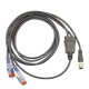 Elecje Connector M12 3 Pin Male To Dual DT06-2S 2 Pin Female Bus Cable