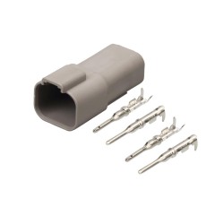 Elecje DT 4 Pin Male Shell with Contacts Auto Waterproof Connector DT04-4P