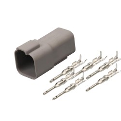 Elecje DT 6 Pin Male Shell with Contacts Auto Waterproof Connector DT04-6P