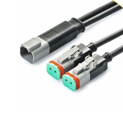 Elecje DT04-2P Male To Dual DT04-2S Female Splitter Cable