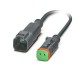 Elecje DT06-2P Male to DT06-2S Female Ip67 Molded Cable 10cm