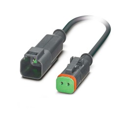 Elecje DT06-2P Male to DT06-2S Female Ip67 Molded Cable 10cm
