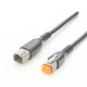 Elecje Dt06-2S To Dt06-2P Lead Two Way Plug With Cable 0.1M