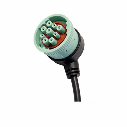Elecje J1939 9 Pin Male to J1708 6 Pin Male Right Angle Cable CAN Cable