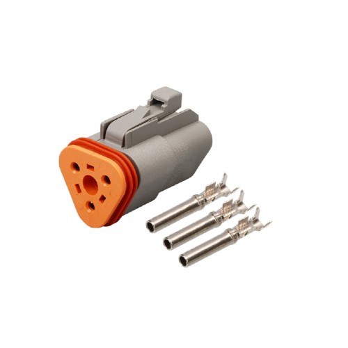 Female Jack with 3 Pin Contacts Auto Waterproof Connector Automotive Sealed Elecje DT06-3S