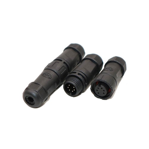 IP68 Waterproof connector M12 6pins Butt plug Sold Type Flame retardant nylon aviation connectors for LED Strips IP68 Waterproof connector M12 6pins Butt plug Sold Type Flame retardant nylon aviation connectors for LED Strips