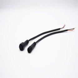 M10 2pin Waterproof Male And Female Connector With 0.2M Cable For LED