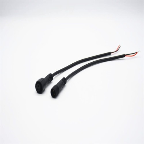 M10 2pin Waterproof Male And Female Connector With 0.2M Cable For LED