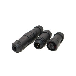 M12 3 Pin Nylon PA66 Material Waterproof Male Female Power Connector For Signal Transmission for LED Strips