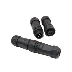 M12 3 Pin Nylon PA66 Material Waterproof Male Female Power Connector For Signal Transmission for LED Strips
