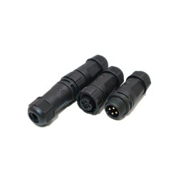 M12 4 Pin Connector Nylon PA66 Material Waterproof Male Female Docking Connector For Signal Transmission