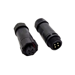 M12 4 Pin Connector Nylon PA66 Material Waterproof Male Female Docking Connector For Signal Transmission