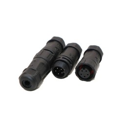M12 5 Pin Nylon PA66 Material Waterproof Male Female Power Connector For Signal Transmission Outdoor