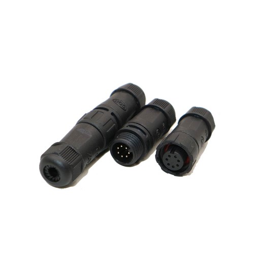 M12 7 Pin Nylon PA66 Material Waterproof Male Female Power Connector For Signal Transmission M12 7 Pin Nylon PA66 Material Waterproof Male Female Power Connector For Signal Transmission