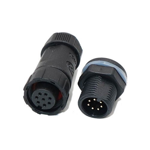 M12 Waterproof Panel Front Mounted Connector Solder Type for Cable 7 pin Mechanical Equipment Nylon PA66 Material Outdoor M12 Waterproof Panel Front Mounted Connector Solder Type for Cable 7 pin Mechanical Equipment Nylon PA66 Material Outdoor