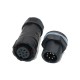 M12 Waterproof Panel Front Mounted Connector Solder Type for Cable 7 pin Mechanical Equipment Nylon PA66 Material Outdoor M12 Waterproof Panel Front Mounted Connector Solder Type for Cable 7 pin Mechanical Equipment Nylon PA66 Material Outdoor