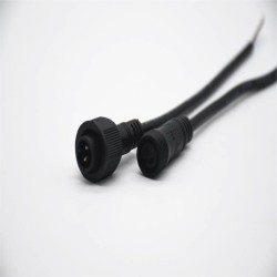 M15 2Pin Connector IP67 Waterproof 0.2M length Cable Male Female Connector for LED