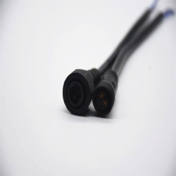 M15 2Pin Male And Female Screw Joint Connector IP67 Waterproof 0.2M Length 2*0.75㎜² Cable For LED