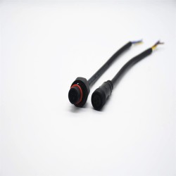 M15 3Pin Male Female Screw Joint Connector 0.2M length IP67 Waterproof Cable 3*0.5㎜² For LED