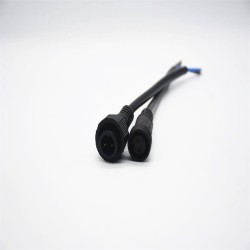 M19 2Pin Male And Female Screw Joint Connector For AC/DC IP67 Waterproof 2*1㎜² 0.2M Length Nylon Cable For LED