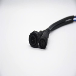 M19 2Pin Male And Female Screw Joint Connector For AC/DC IP67 Waterproof 2*1㎜² 0.2M Length Nylon Cable For LED
