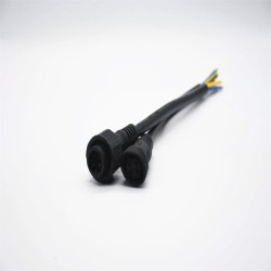 M19 PVC 4Pin Connector For AC/DC IP67 Nylon Waterproof 0.2M Length 4*0.75㎜² Cable Male And Female Screw Joint Connector For LED