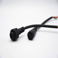 M19 PVC 5Pin Male And Female Screw Joint Connector For AC/DC IP67 Nylon Waterproof 0.2M Length 5*0.5㎜² Cable For LED