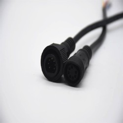 M19 PVC 7Pin Male And Female Screw Joint Connector IP67 Nylon Waterproof 0.2M Length 7*0.3㎜² Cable For LED