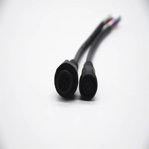 M19 PVC 9Pin Male And Female Screw Joint Connector IP67 Nylon Waterproof 0.2M Length 9*0.3㎜² Cable For LED M19 PVC 9Pin Male And Female Screw Joint Connector IP67 Nylon Waterproof 0.2M Length 9*0.3㎜² Cable For LED