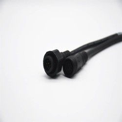 M19 PVC 9Pin Male And Female Screw Joint Connector IP67 Nylon Waterproof 0.2M Length 9*0.3㎜² Cable For LED