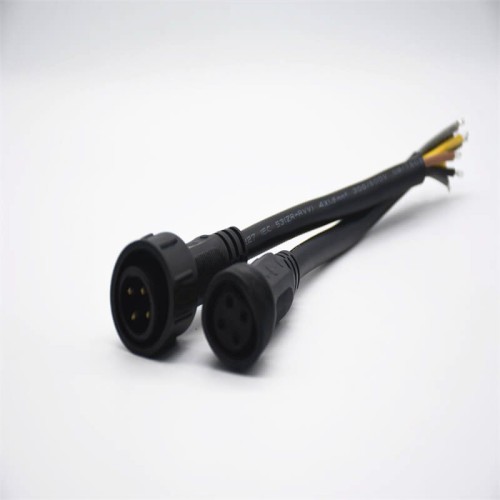 M25 Gold- Plated Copper 4Pin Male And Female Screw Joint Connector For AC/DC IP67 Waterproof 0.2M Length 4*1.5㎜² Nylon Cable For LED M25 Gold- Plated Copper 4Pin Male And Female Screw Joint Connector For AC/DC IP67 Waterproof 0.2M Length 4*1.5㎜² Nylon Cable For LED