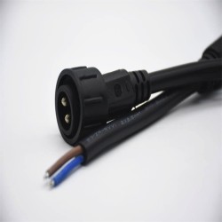 M25 PVC 2Pin Male And Female Screw Joint Connector For AC/DC IP67 Nylon Waterproof 0.2M Length 2*2.5㎜² Cable For LED