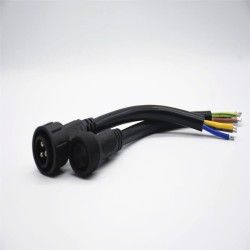 M25 PVC 3Pin Connector For AC/DC IP67 Nylon Waterproof 0.2M Length 3*2.5㎜² Cable Male And Female Screw Joint Connector For LED