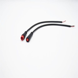 M8 Red Rubber Core 2Pin Male And Female Connector For AC/DC IP67 Nylon Waterproof 1M Length 2*0.2㎜² Cable For LED