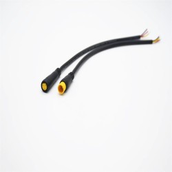 M8 Yellow Rubber Core 3Pin Male And Female Connector For AC/DC IP67 Nylon Waterproof 0.2M Length 3*0.2㎜² Cable For LED