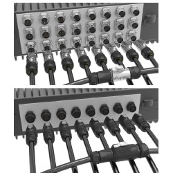 5 Pin Waterproof Aviation Socket Panel Type Circular Connector LP20 Series