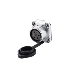 7 Pin Female Socket Panel Type Circular Waterproof Connector Power Waterproof Aviation LP20