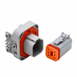 R/A 6 Pin Right Angle Waterproof Female Male Automotive Sealed Connector Elecje DT13-6P for Electric Vehicles