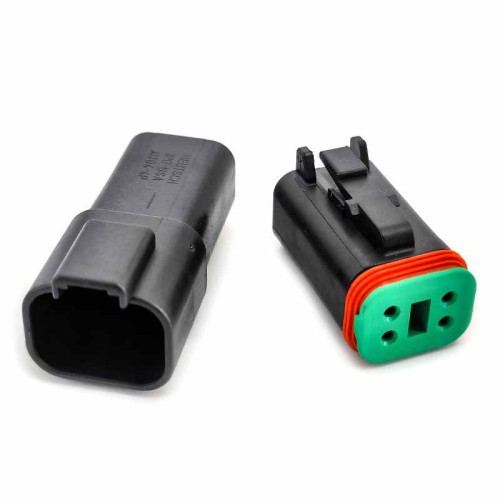 Waterproof Automotive Sealed Connector 4 Pin PA66 4P Male Female Mating Connector Elecje (Excluded Contacts)