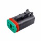 Waterproof Automotive Sealed Connector 4 Pin PA66 4P Male Female Mating Connector Elecje (Excluded Contacts)