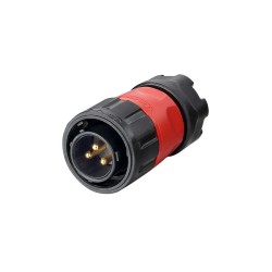 3 Pin Male Plug Aviation Connector Solder Type Waterproof IP67 20A 500V