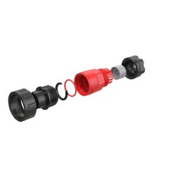 3 Pin Male Plug Aviation Connector Solder Type Waterproof IP67 20A 500V