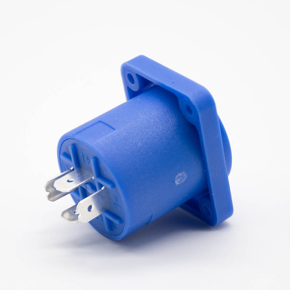Audio power Jack Straight 4 Pin Audio Jack Female Plastic Chassis Mount for Amplifier & Audio Mixer microphone