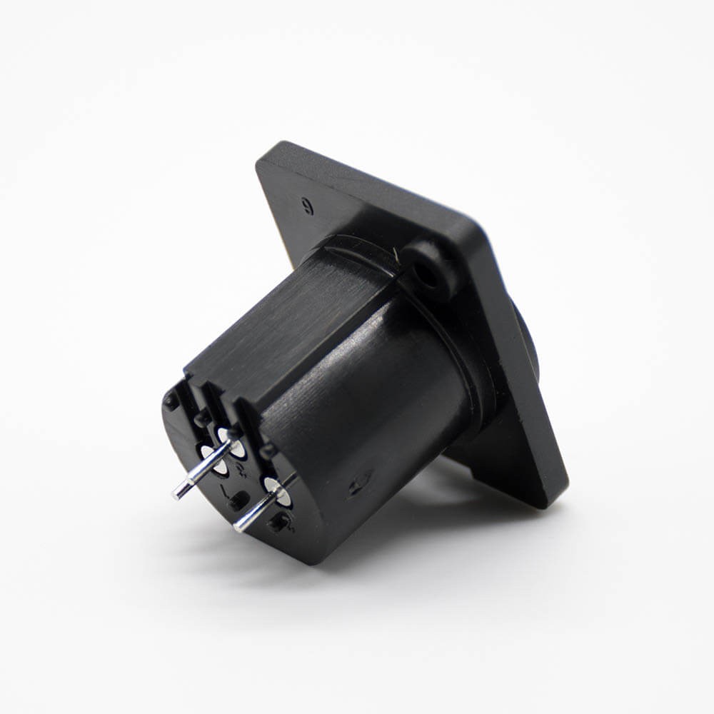 XLR Combo Jack 3 Pole Vertical Type XLR Male Audio Mixer Cannon Connector Straight
